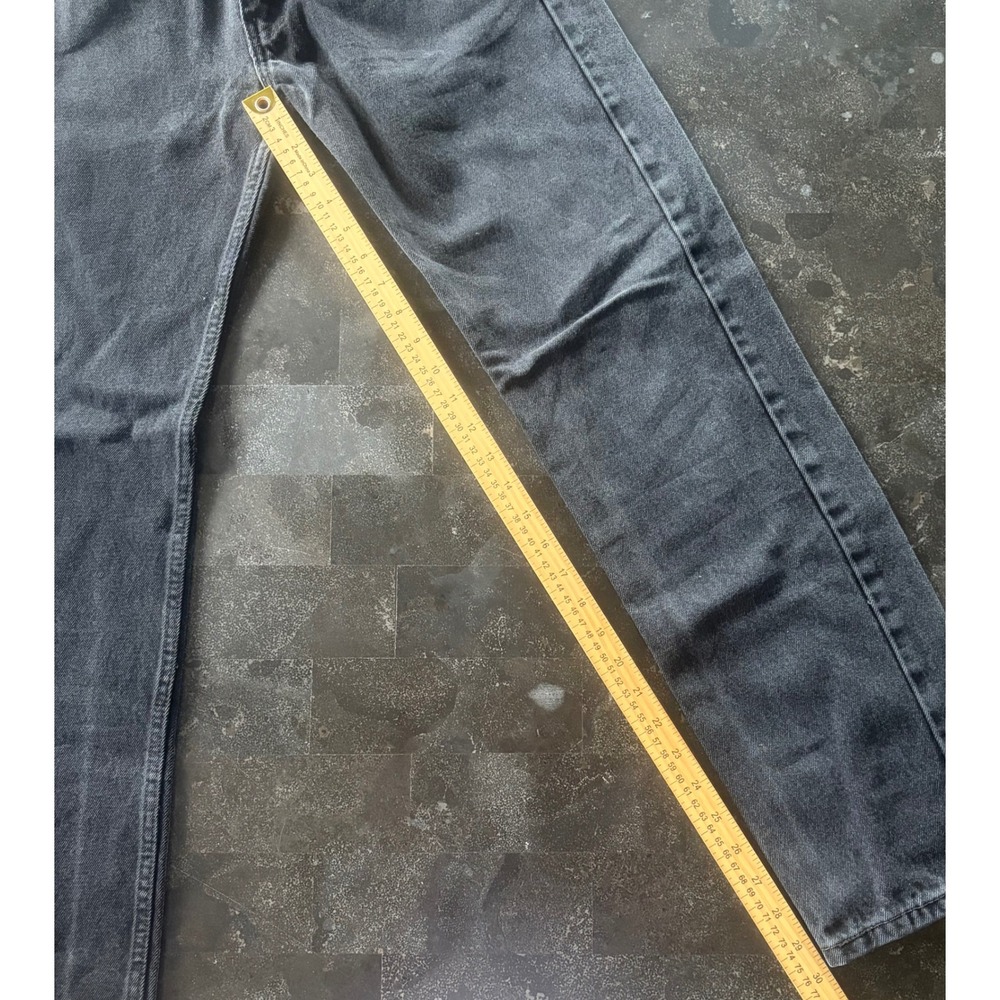 Levis 505 Regular Fit Mens 30x32 Black Denim Straight Leg Jeans Dark Wash Pants. - Picture 10 of 11